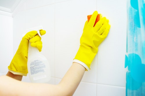 Local cleaners maintaining a Sutton office reception area